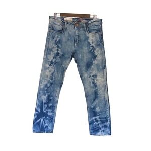 Pilcro Anthropologie Tie Dye Jeans Slim Boyfriend 29 Petite Blue Wash